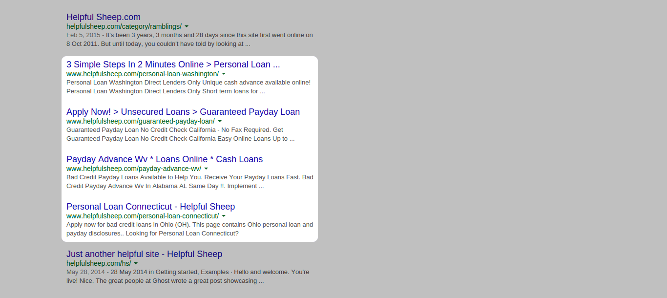 injected search results